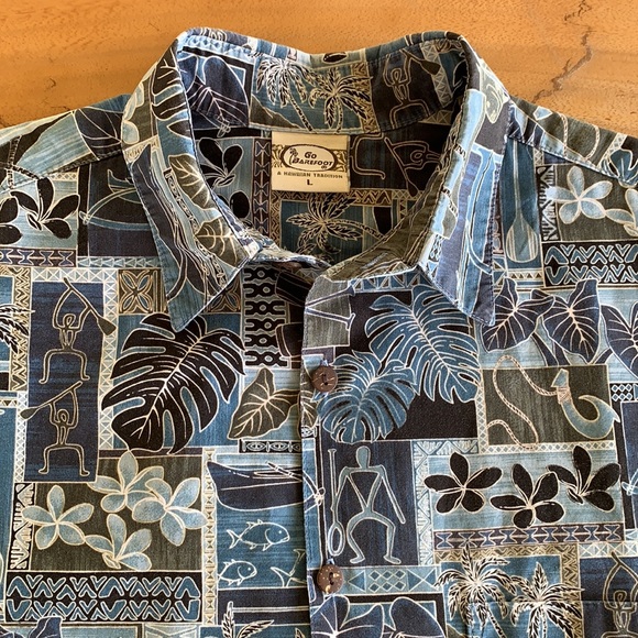 Go Barefoot Authentic Hawaiian Aloha Shirt - Large - Picture 3 of 11